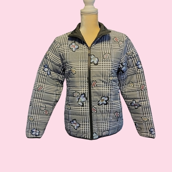 NEW Vera Bradley Small Bedford Plaid Reversible Puffer Quilted Jacket $95 T52 - Picture 1 of 8